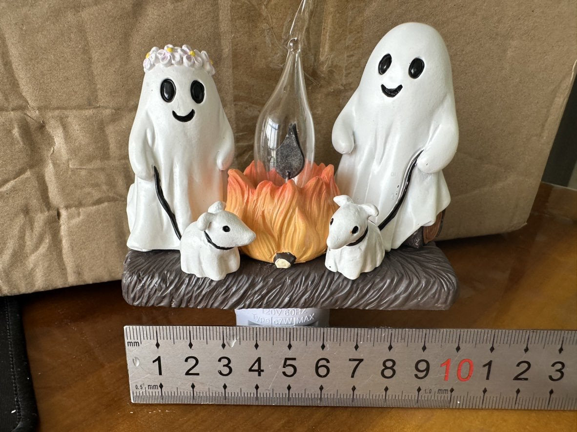 Halloween Decoration 2024 New GHOSTS ROASTING CAMPFIRES MORES Chost Design Lamp Halloween Home Decorations