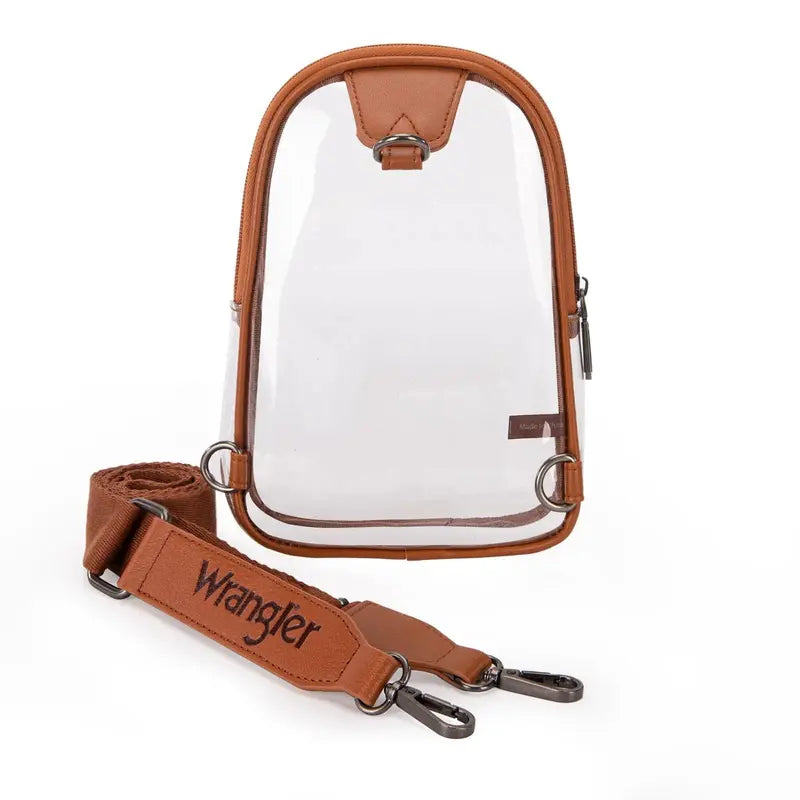 Wrangler CLEAR Sling Bag - Black or Brown