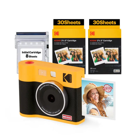 KODAK Mini Shot 3 ERA 2-In-1 Instant Camera and Photo Printer (3X3) (Camera + 68 Sheets)